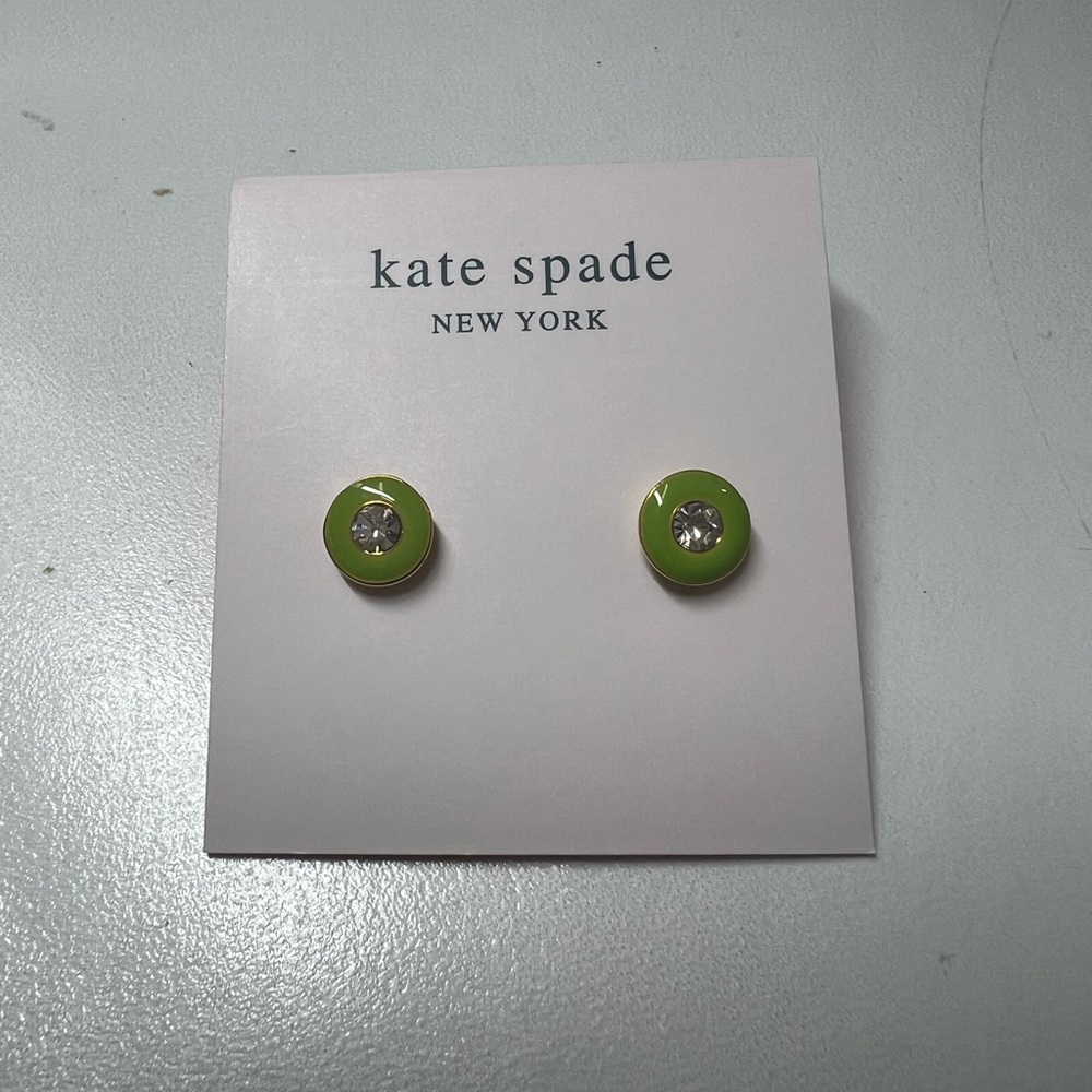 New Kate Spade Candy Round with Crystal Stud Earrings